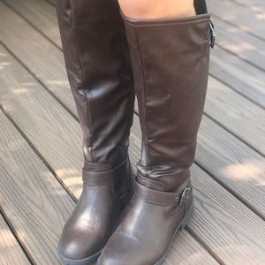Tall brown boots